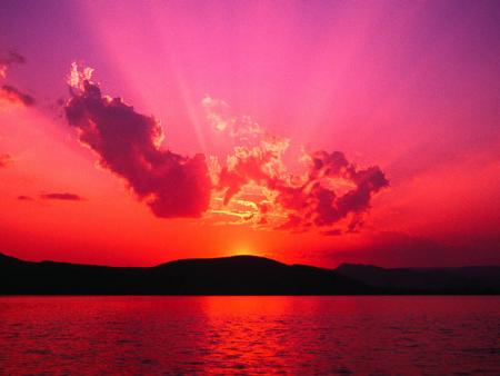 le coucher du soleil